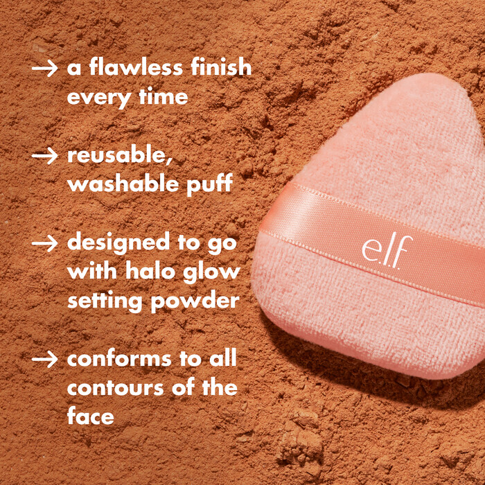 Triangle Powder Puff Conforms to All Contours of the Face
