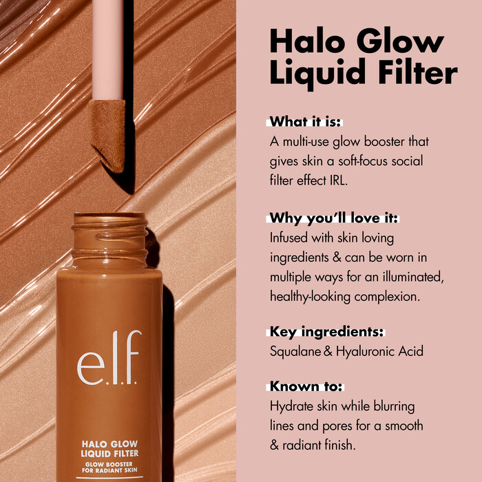 e.l.f. Halo Glow Liquid Filter, Illuminating Liquid Glow Booster For A  Radiant Complexion, Infused With Hyaluronic Acid, 1 Fair price in UAE,  UAE