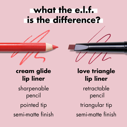 Difference Between Cream Lip Liner Pencil and Love Triangle Retractable Lip Pencil