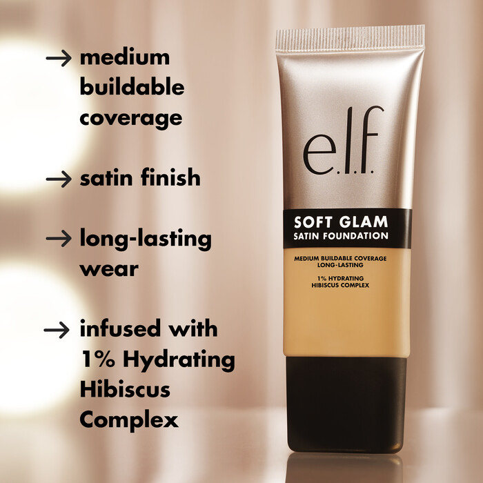 Soft Glam Satin Foundation, 44 Tan Cool - tan with cool undertones