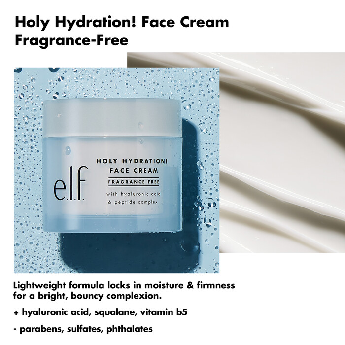e.l.f. Cosmetics Holy Hydration! Fragrance Free Face Cream – Glam