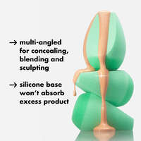 Multi-Angled Silicone Sponge for Concealing, Blending and Scultping