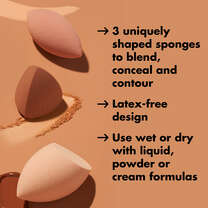 Makeup Sponge Set Used To Blend, Conceal and Contour